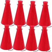 Yardwe 10pcs Loudspeaker Loudspeaker Noise Directors Megaphone Cheer Megaphone Football Horn Tiny Megaphone Air Horn Handheld Party Cheer Phone Whistles Bells Speakers Red Plastic