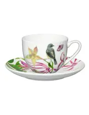 [Maxwell & Williams] Eloise Short Lyric Cup & Saucer 240ML Yellow Robin Gift Boxed in White