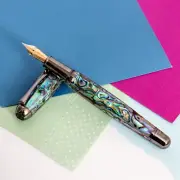 Monteverde Super Mega Abalone & Gunmetal Fountain Pen - 14k Nib