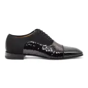 Christian Louboutin Greggo Sequin Tuxedo Oxford Shoes - Black - EU 42 / US 9
