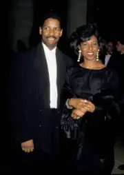 Denzel Washington & wife Pauletta Washington 1989 Old Photo