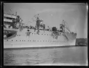 Starboard side prow of aircraft carrier H.M.A.S. Albatross NSW 1930 Old Photo