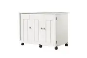 Sewing/Craft Mobile Cart Table Multi Purpose Storage Unit - Soft White