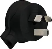 HPM Flat Top Plug, 10 A, Black