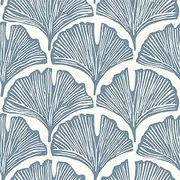Tempaper x Novogratz Waverly Blue Feather Palm Removable Peel and Stick Wallpaper, 20.5 in X 16.5 ft, Made in The USA