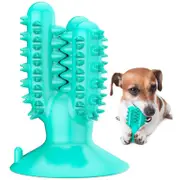 Nevenka Dog Toothbrush Cactus Chew Toys Dog Teeth Cleaning Stick-Blue