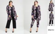 Taking Shape TS Stretch Linen Jackets Floral Pattern Long Sleeves - 12 RRP $300