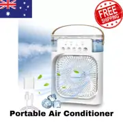 Portable Air Conditoner Fan Mini Evaporative LED Nightlight Timer Bedroom Office