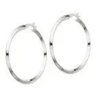 Designs by Nathan | 925 Sterling Silver Knife Edge Hoop Earrings