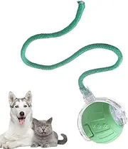 Electric Cat Ball | Automatic Cat Toy | Fun Quiet Electric Smart Ball with Tail Rope for Indoor Outdoor Playtime