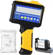 Portable Mini Label Qr Code Printer Machine, Handheld Inkjet Barcode Printer with Quick-Drying Ink Cartridge, Smart Touch Screen, for Date Barcode Batch Number Logo Qr Code