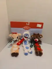 Rudolph The Red nosed Reindeer Plush Dog Toy Squeaks Clarice Bumble