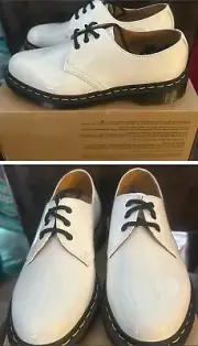 Dr. Martens 1461 Patent Leather Oxford Shoes: WHITE: NEW IN BOX: SIZE US 7