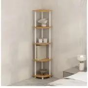 Furinno Turn-N-Tube 5 Tier Freestanding Corner Display Rack Shelving Unit,