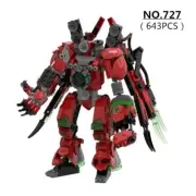 643PCS Skibidi Toilet Red Titan Speaker Man Building Blocks Set
