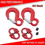 2X 6mm Hammerlock+ 6mm Eye Sling Hook Chain Caravan Trailer connecting Extend