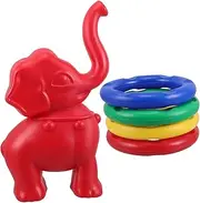 Mipcase 1 Set Elephant Ring Toss Game Set Durable Rings for Indoor and Outdoor Fun Age Appropriate for Family Activities and Carnival Games