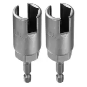 Wing Nut Driver 17mm Metric Socket 1/4" Hex Shank Deep Slot Wing Nut Drills Bit