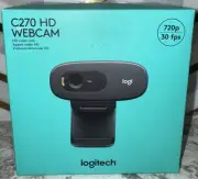 Logitech C270 HD Webcam Video Calls High Definition 720p Built-In Mic BRAND NEW