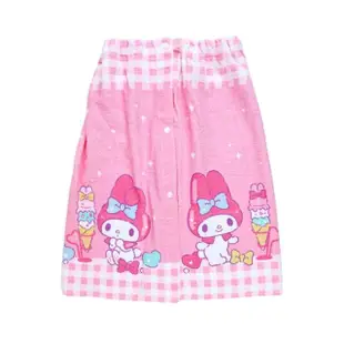 【SANRIO 三麗鷗】兒童用抗UV浴巾裙 110*60cm 美樂蒂 冰淇淋(生活雜貨)