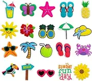 [Generic] Beach Bag Accessories - 20 PVC Detachable, Decorative Add-Ons for Summer Tote Bags | Stylish Accessories for Women Girls Commuting Workout Travel Use, Custom Fun Decorations Gift Pack