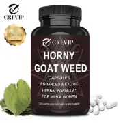 Horny Goat Weed Capsules - with Maca, Testosteron Booster,Stamina Energy Support