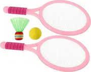 Totority 1 Set Badminton Set Rackets Training Balls for Fun Outdoor Indoor Activities Promotes Physical Fitness and Coordination