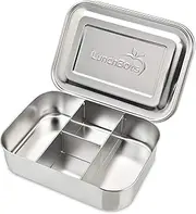 LunchBots Small Protein Packer Snack Container - Mini Stainless Steel Food Box With Portion Control Sections - Great for Nuts, Meat, Cheese and Finger Foods - Eco-Friendly, Dishwasher Safe and Durable