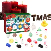 24Days Christmas Advent Calendar Mochi Animals Squishy Toys Christmas Party Favor Gifts