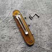 1 Pair ULTEM PEI Scales with Pocket Clip for 84mm Victorinox Army Knife