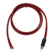 2 Pcs Gold Plated RCA Cable, 3.3ft (1 Meter) RCA to Bare Wire Open End