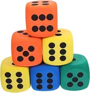 TOBBOMEY 6 Pcs Dice Game Foam Dice Game Dices Dice Props Party Dice Decoration Colorful Dice Drinking Dice Game Huge Game Dice Large Dice Game Big Dice Party Game Dice Table Dice Eva