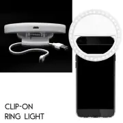 Ring Light Rechargeable 36 LED Clip On Selfie Phone Accessory iPhone Samsung