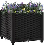 Raised Garden Bed, Elevated Planter Box Plant Container 40x40x38 cm Polypropylene
