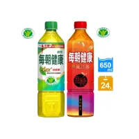 在飛比找momo購物網優惠-福利品/即期品【每朝健康】綠茶/熟藏紅茶-無糖650mlx2