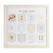Splosh Baby First Year 12-Slot Picture Photo Frame 43.5cm Wall Hanging Square