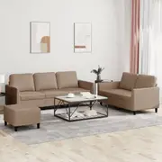 Sofa Set with Cushions 2-Seater Sofa Upholstered Couch Faux Leather vidaXL