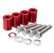 Red Aluminum Billet Bonnet Hood Vent Spacer Riser For Car Turbo Engine Swap