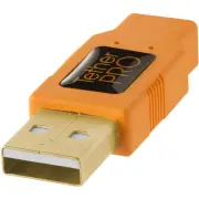 Tether Tools Tetherpro USB 2.0 A to Mini-B 5 Pin, 4.6m, Hi-Visible orange