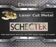 Schecter Guitar Decal 3d metal Headstock Restoration Sticker logo m56