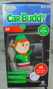 Gemmy Airblown Inflatable Elf Car Buddy 3 Ft Energy Efficient LED Christmas NIB