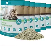Gardner Pet Natural Tofu Cat Litter, Cat Litter with Green Tea Extract – Dust-Free, Fast Clumping, Flushable, and Odor Control for Multi-Cat Homes, 6lbs x 6 Pack