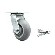 5 Inch SS Thermoplastic Rubber Swivel Caster with Roller Bearing and Swivel Lock