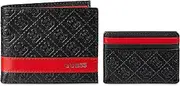 [GUESS] Men's Wallet Gift Set, Black/Red, One Size, Wallet Gift Set