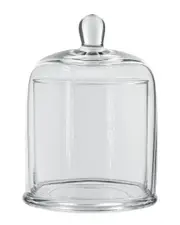 A&B Home Serving Platter With Glass Dome Set of 2 4x4x6 Clear