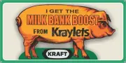 KRAYLETS MILK BANK BOOST PIG KRAFT VINTAGE OLD SIGN REMAKE ALUMINUM SIZE OPTIONS
