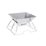 Elore BBQ Grill Camp Portable Foldable Fire Pit Stainless Steel Carrybag 16.5”