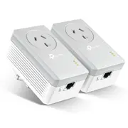 TP-Link TL-PA4010P KIT AV600 Powerline Kit with AC Pass-Through [TL-PA4010P KIT]