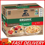 QUAKER Instant Oatmeal USDA Organic, Non-GMO Project Verified, 3 Flavor 32 Count