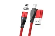 TEGAL USB & Type C 6 in 1 Dual Magnetic Fast Charging Cable for 8-Pin Red 2m